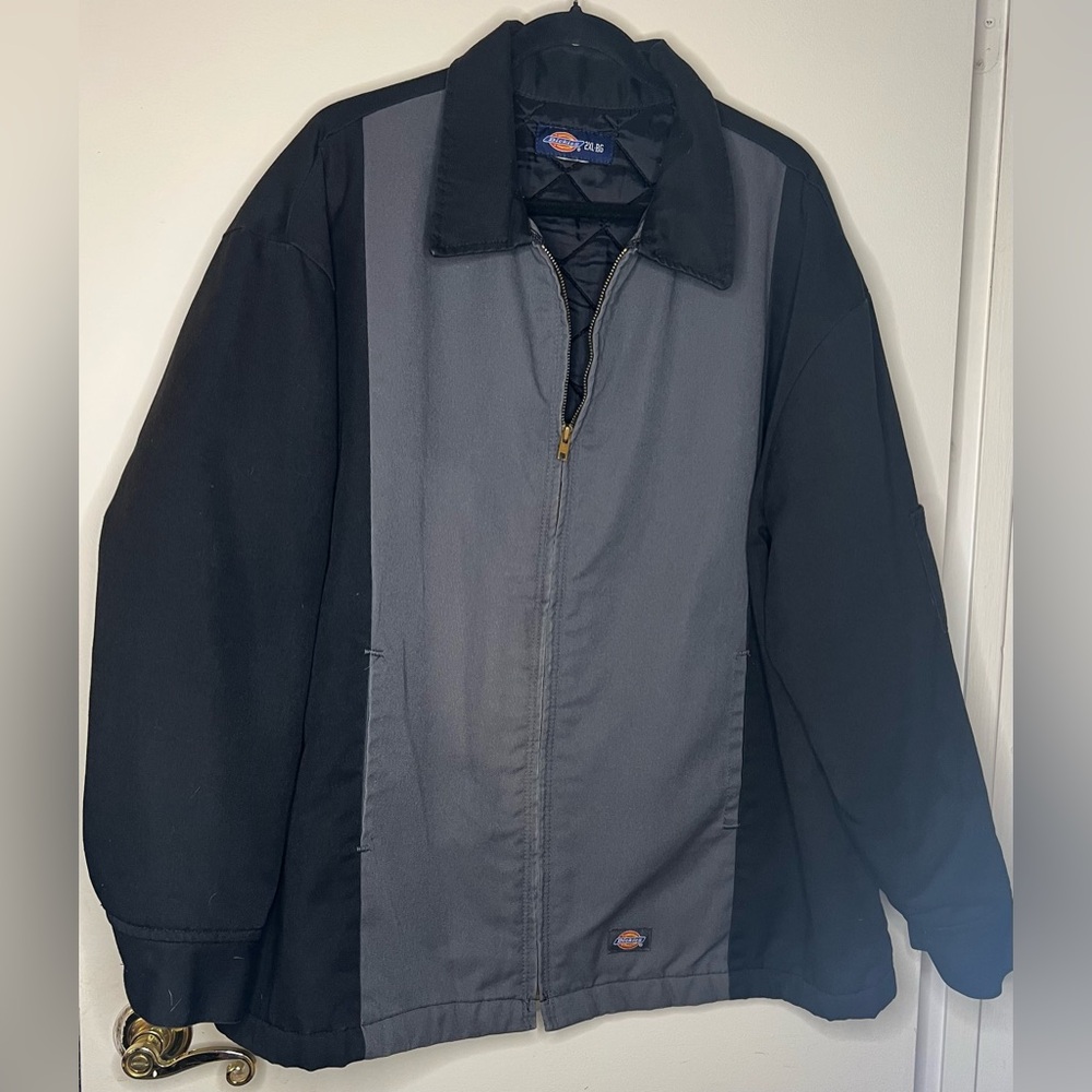 Dickies Men's Two-Tone Black and Gray Jacket